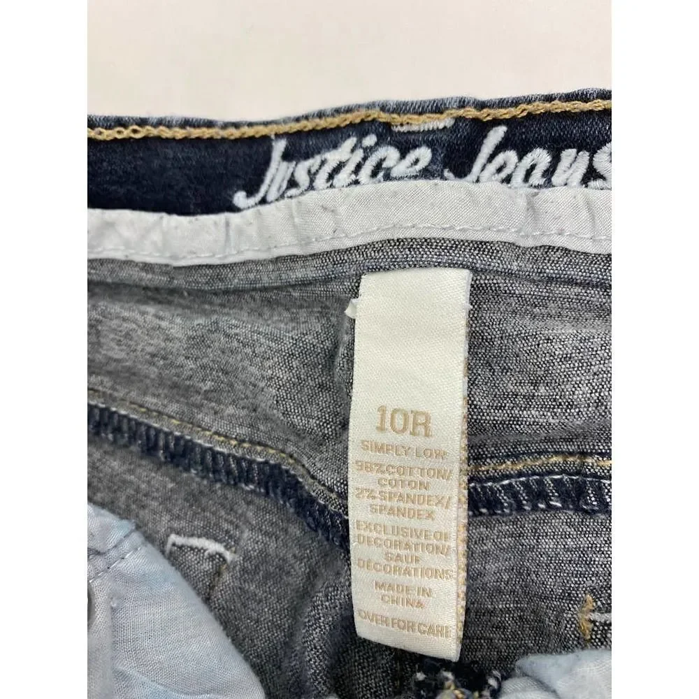 Justice Low Rise Skinny Jeans Stretch - Girls Size 10